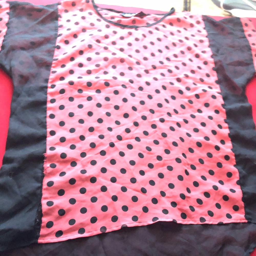 Polka Dot Sheer Top